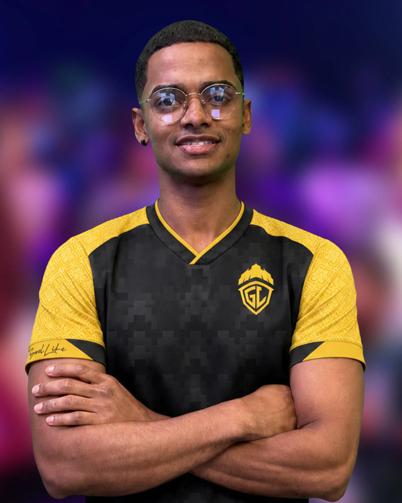 Caba wearing his GodLike competition jersey